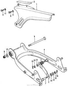 CT70 Swingarm + chain case