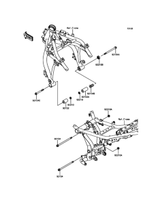EX650 Крепление двигателя