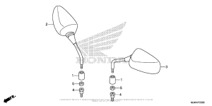 CB500X (ABS) Зеркало