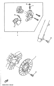 YE50 Front brake. caliper