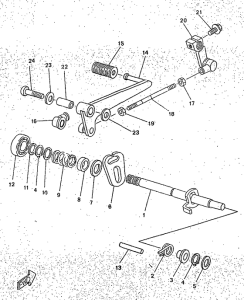 TZR50 Вал переключения