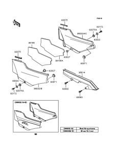 ZX900 Боковые обтекатели