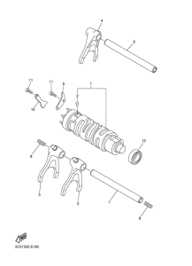 YZF-R6 Shift cam & fork