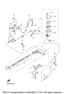 XVS1300A Задний торм цилиндр