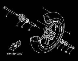 YQ50 Переднее колесо