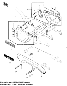 KZ400 Крышка боковая / защита цепи
