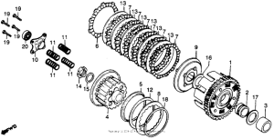CB450 Сцепление