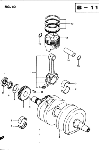 GSX250 Вал коленчатый