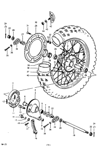 RM125 Rear wheel complete assy