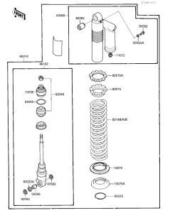 KX500 Абсорбер удавный в сборе задний