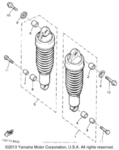 YX600AC Амортизаторы задние