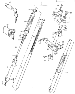 TS125 Вилка передней оси