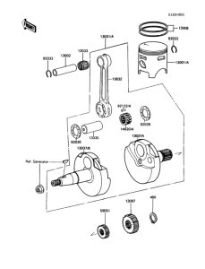  Коленвал и поршни