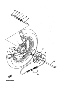 TY250Z Переднее колесо