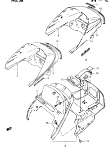 GSX750 Обтекатель сидения