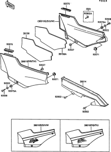 ZX900 Side cover / chain case(1 / 3)