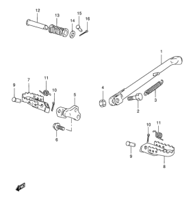 TS125 Stand - footrest