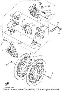 FZR1000GC Передний суппорт