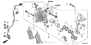 CB1100 (ABS) Передний тормоз правый