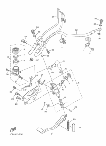YZF-R1M Задний торм цилиндр