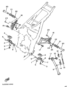 XTZ750N (37KW) Stand. footrest