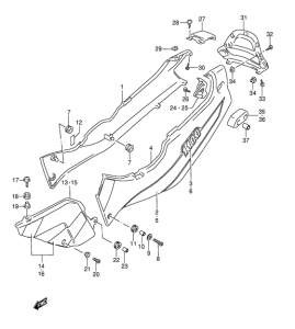 GSX-R1100 Обтекатель задний