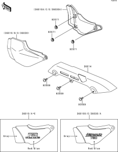 ZR750 Side cover / chain case(zr750-c1 / c2)