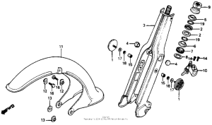 C70 Front fork + front fender