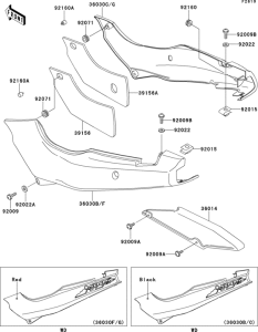 EX500 Side covers / chain cover(ex500-d1)