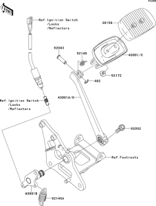 VN900 Педаль тормоза