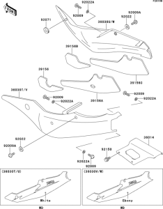 ZX750 Side covers / chain cover(zx750-l3)
