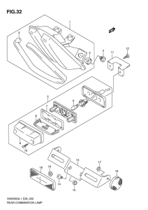 SV650 (ABS) Задний комбинированный сигнал
