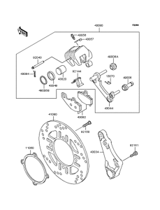 ZX400 Задний тормоз