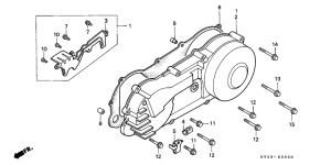 SA75 Крышка картера левая