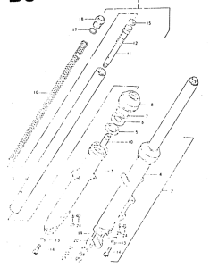 GSX400 Вилка передней оси