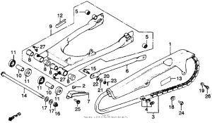 CB450 Swingarm + chain case