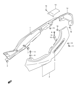 GSF1200S Обтекатель задний