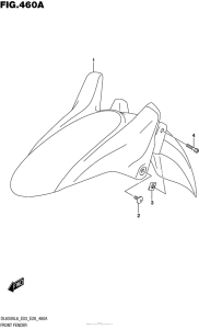 DL650 (ABS) Переднее крыло