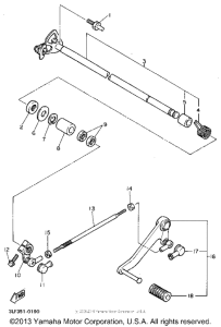 FZR1000F Вал переключения