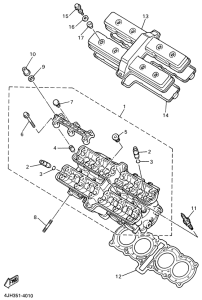 YZF600R Головка цилиндров