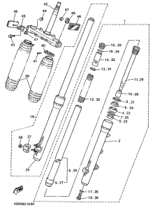 XT500E Передняя вилка
