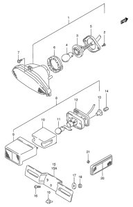 GSF600 Задний фонарь