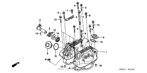XR250R Крышка головки цилиндров