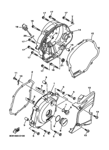YB125SPD Crankcase cover ass`y  (v
