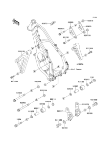 KX125 Frame fitting