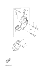 DT50R Передний тормоз