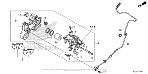 CRF250L (ABS) Задний суппорт