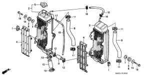 CR125R Радиатор