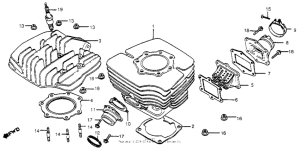 CR480 Cylinder head + cylinder + reed valve