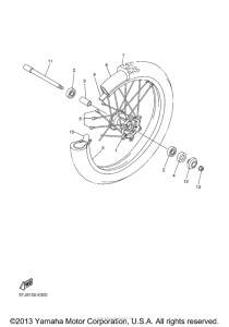 WR450FD Переднее колесо